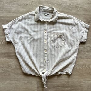 Madewell Striped Tie Top 100% Cotton- Size XS